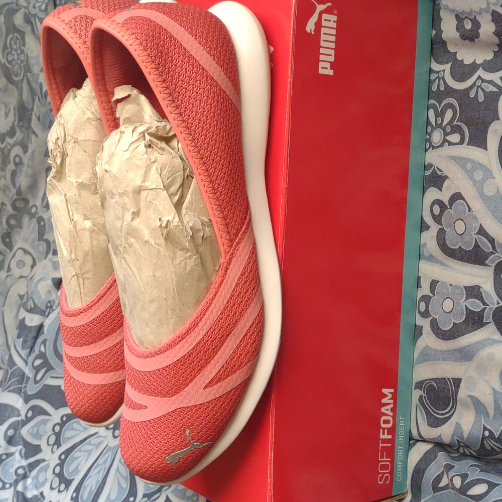 Puma Vega Ballet in spice coral color